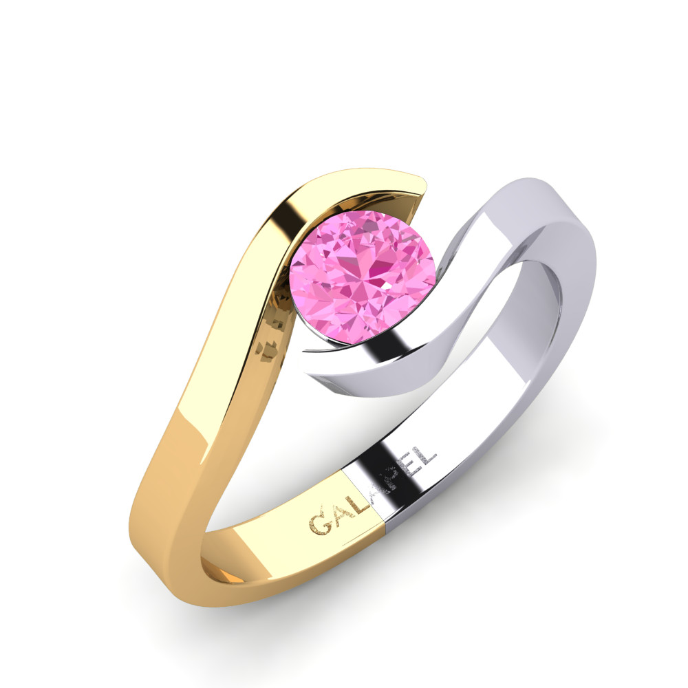 Classic French 14K Rose Gold 3.0 Carat Light Pink Sapphire Solitaire  Wedding Ring R401-14KRGLPS