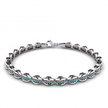 Sky Blue Topaz Bracelet for Women – Genuine, Triple-Row Blue Sky Blue –  Jewelexcess